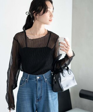 WEGO シアープリーツメロウロンT ブラック