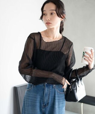 WEGO シアープリーツメロウロンT ブラック