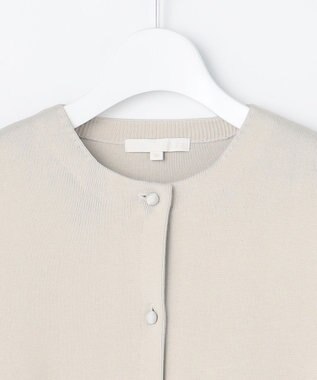 自由区 S 【SHIHOさん着用】ジャカードコンビ カーディガン ベージュ