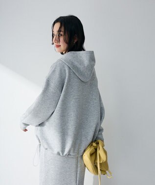 Green Parks ダブルＺＩＰ裾ドロストパーカー Gray Mixture