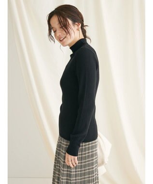 CRAFT STANDARD BOUTIQUE ウォッシャブルリブタートルニットプルオーバー Black