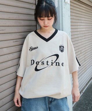 WEGO 【ユニセックス着用ITEM/MLサイズ展開】フェイクスウェードゲームT（SS） ホワイトアイボリー