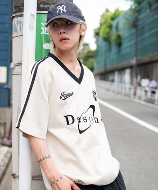 WEGO 【ユニセックス着用ITEM/MLサイズ展開】フェイクスウェードゲームT（SS） ホワイトアイボリー