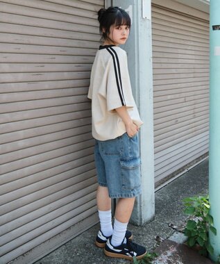 WEGO 【ユニセックス着用ITEM/MLサイズ展開】フェイクスウェードゲームT（SS） ホワイトアイボリー