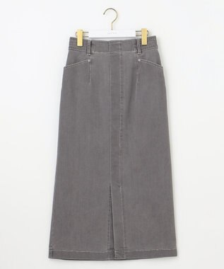 ANY SIS S 【洗える】ストレッチライトデニム スカート グレー