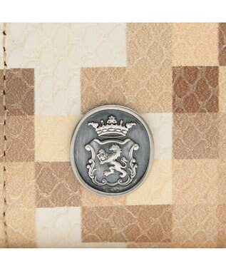 A.D.M.J. 【牛革】スネーク型押し/ガマグチウォレット ラテ