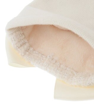 Maison de FLEUR ツイードリボングローブ Ivory