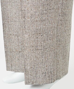 23区 S 【エステータ】リネンミックスツイード ワイドシルエットパンツ キャメル系