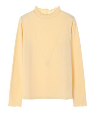 earth music&ecology テレコリブメローハイネックインナー Light Yellow