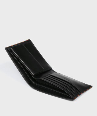 Paul Smith ブライトストライプトリム 2つ折り財布 ブラック