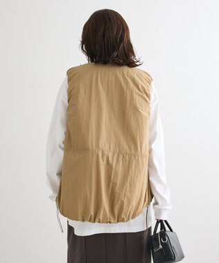 Green Parks サイドZIP中綿コクーンベスト Beige