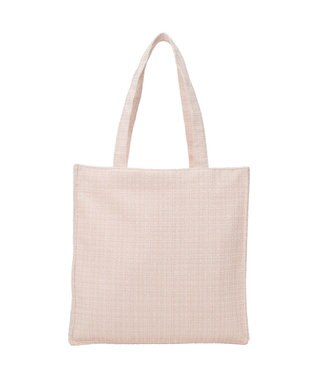 Maison de FLEUR ツイードロゴ刺繍スクエアトートバッグ Pink