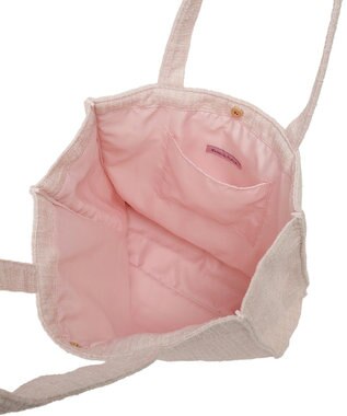 Maison de FLEUR ツイードロゴ刺繍スクエアトートバッグ Pink