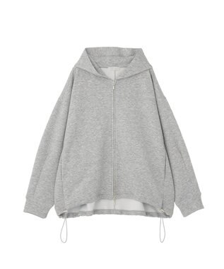 Green Parks ダブルＺＩＰ裾ドロストパーカー Gray Mixture