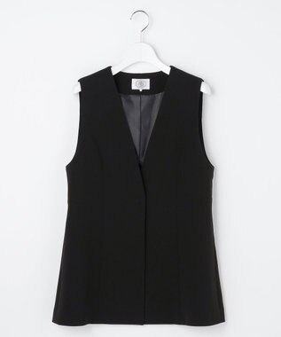 J.PRESS LADIES L 【セットアップ対応】セラテリーダブルクロス ジレ ブラック系