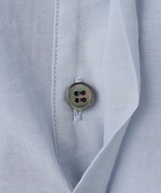 23区 【先行予約】ナイロンコットンシアーボイル ドロストシャツ サックスブルー系