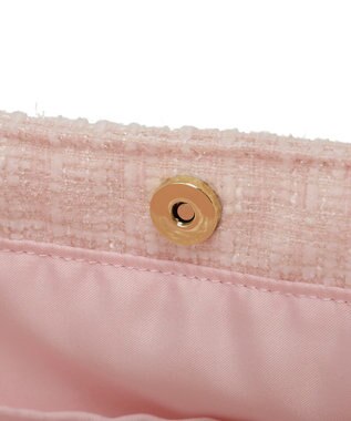 Maison de FLEUR ツイードロゴ刺繍スクエアトートバッグ Pink