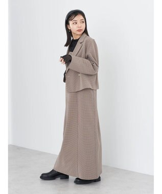 earth music&ecology ショートテーラードジャケット Check