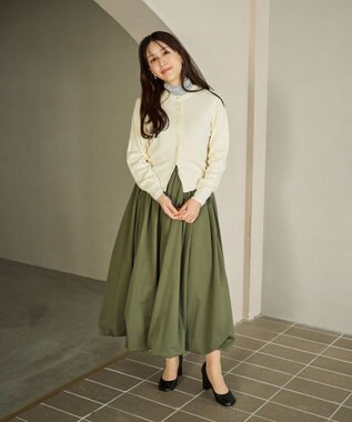 #Newans 【カシミヤ混】コンパクトニットカーディガン オフ