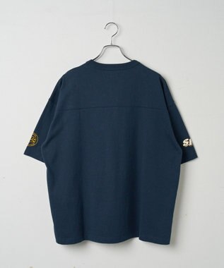 WEGO 【ユニセックス着用ITEM/手洗い可/MLサイズ】フットボールBIG　T（S） ネイビー