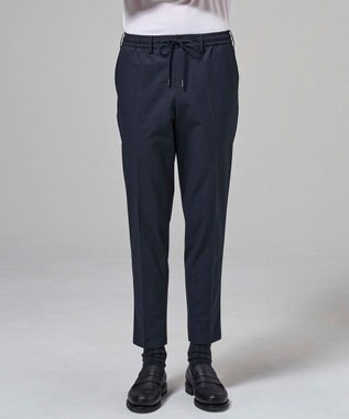 JOSEPH HOMME 新色【セットアップ対応】クールドッツストレッチ　ドロスト付テーパードパンツ / PEGG CONVERTIBLE ネイビー系