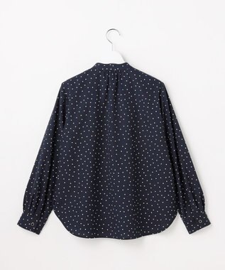 ANY SIS ラッフルレイヤード ブラウス ネイビードット