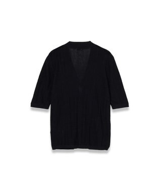 JOSEPH クリンクルリブ　カーディガン Black