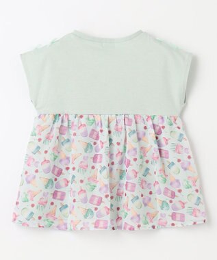 ANY KIDS バックシャン Tシャツ ミント×アイス