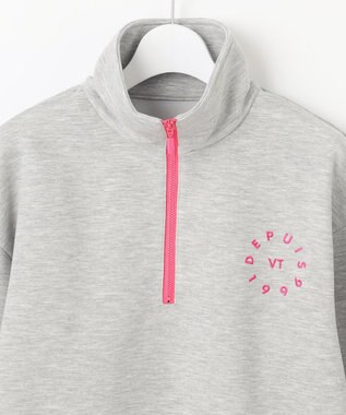 23区GOLF 【WOMEN】ハーフジップスウェット ライトグレー系