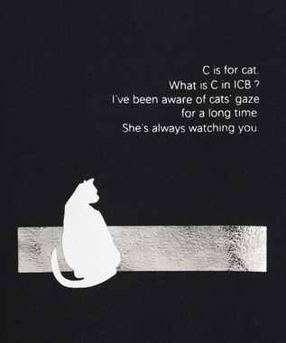 ICB ロゴTEE（猫モチーフ） ブラック