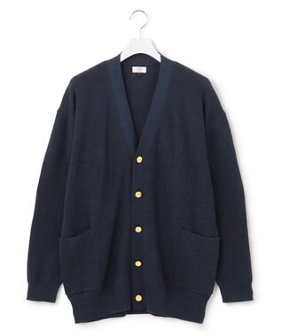 J.PRESS YORK STREET 【UNISEX】デニムルックカーディガン ネイビー系