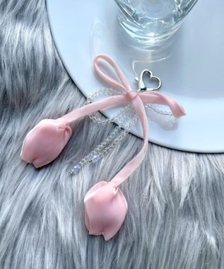 WEGO チューリップリボンビーズキーホルダー 柄2