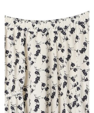 earth music&ecology ドロストギャザーフレアスカート Flower