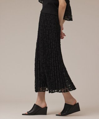 GRACE CONTINENTAL レースプリーツスカート ブラック