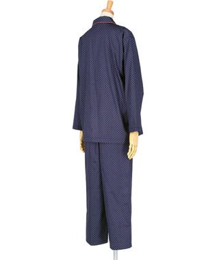 ワコール／睡眠科学 パジャマ 長袖 長ズボン 綿100%(本体) サテン生地 光沢感 なめらかな肌ざわり 上下セット 前開き YDX536 睡眠科学／ワコール コン