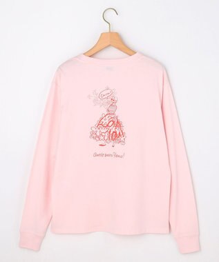 組曲 L 【先行予約・Flower Collection】プリントロングTシャツ ピンク系