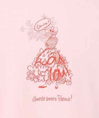 組曲 L 【先行予約・Flower Collection】プリントロングTシャツ ピンク系