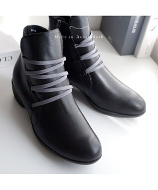 Pointer 本革防滑ショートブーツ ブラック