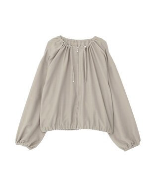 Green Parks ドロストネックシアーブルゾン Gray Beige