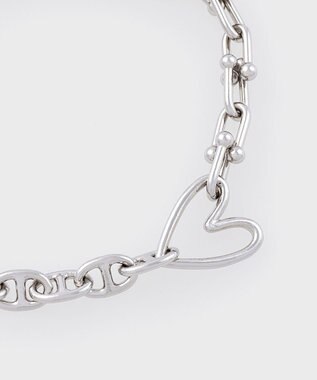 Paul Smith ハートミックスチェーン ブレスレット シルバー