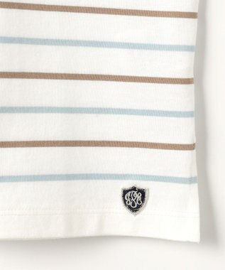 J.PRESS LADIES S バスクボーダー カットソー アクア＆ベージュボーダー系