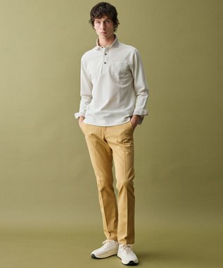 JOSEPH ABBOUD 【ウエストも伸びる!オーガニックコットン使用】ハイパワーカルゼ パンツ 26SSモデル キャメル系