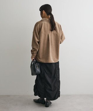 CRAFT STANDARD BOUTIQUE ドロストシャーリングデザインスカート Black