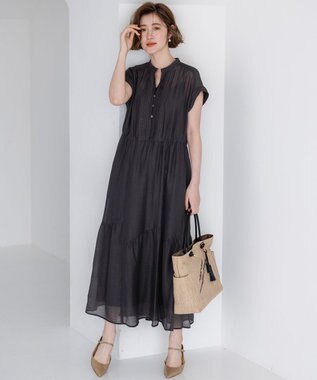23区 S 【先行予約/WEB&一部店舗限定】シアーワッシャー レース ワンピース グレー系