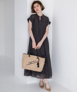 23区 S 【先行予約/WEB&一部店舗限定】シアーワッシャー レース ワンピース グレー系