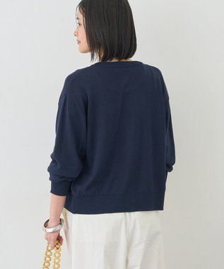 AMERICAN HOLIC 配色シアーカーディガン Navy