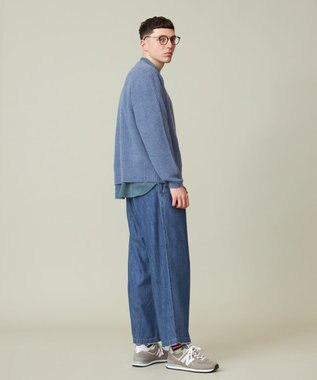 J.PRESS YORK STREET 【UNISEX】ウールカシミヤ クルーネックニット ダルブルー系