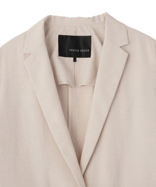 YECCA VECCA マシンウォッシャブルリネンライクジャケット Light Beige