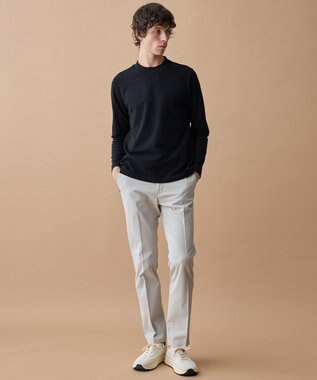 JOSEPH ABBOUD 【ウエストも伸びる!オーガニックコットン使用】ハイパワーカルゼ パンツ 26SSモデル ライトグレー系