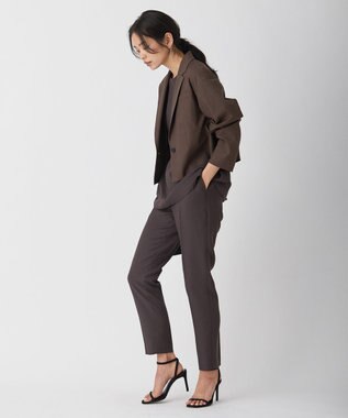 ICB 【洗える】 LooseWeave ショートジャケット ダークブラウン系